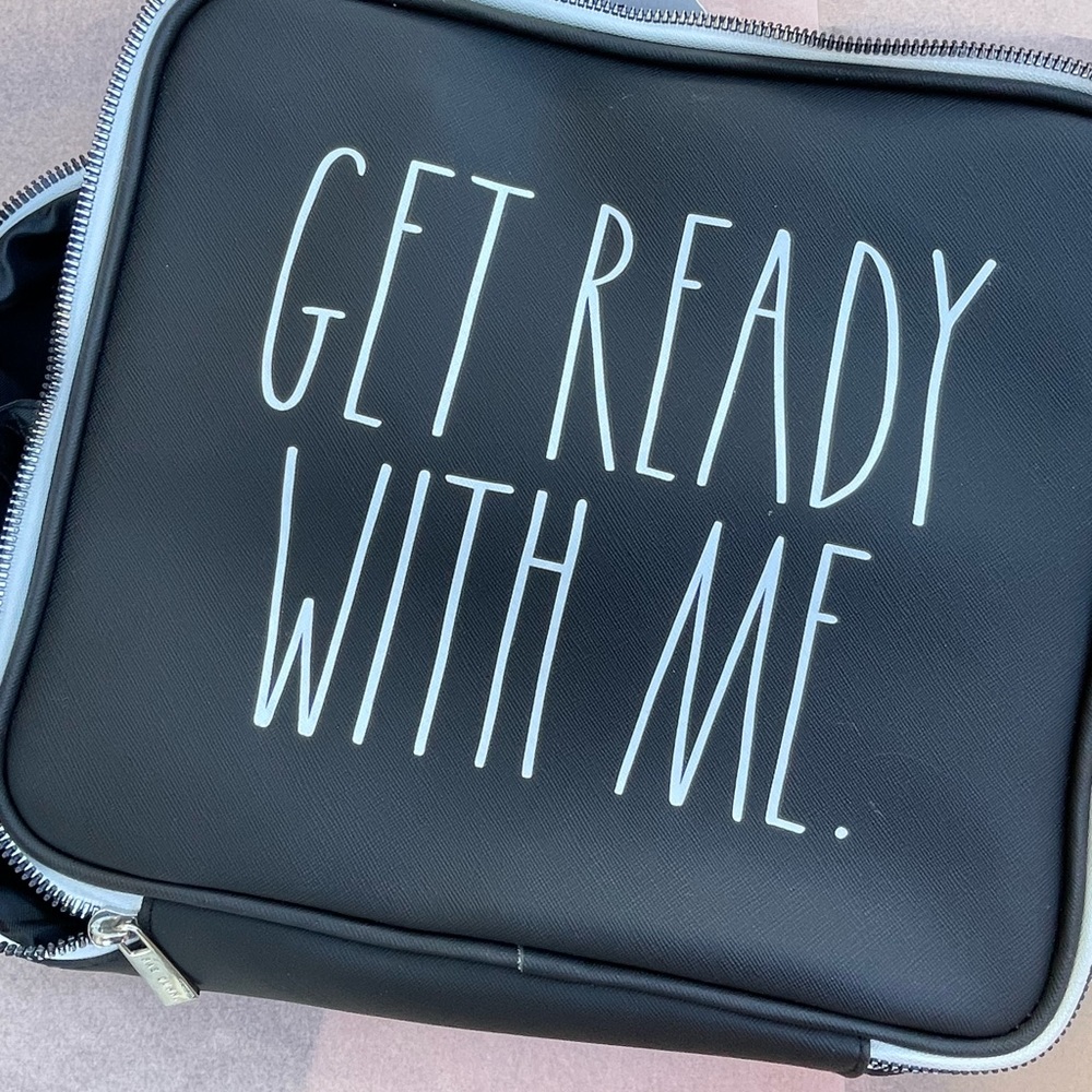 Rae Dunn Black cosmetics bag/organizer
